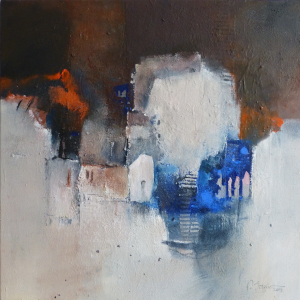 Anlegen-Ablegen - 60 x 60cm (Acryl-Mischtechnik)